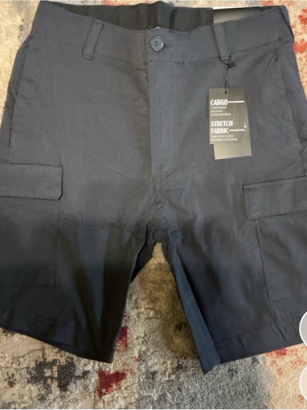 Men's Stretch Cargo Shorts in Grey
